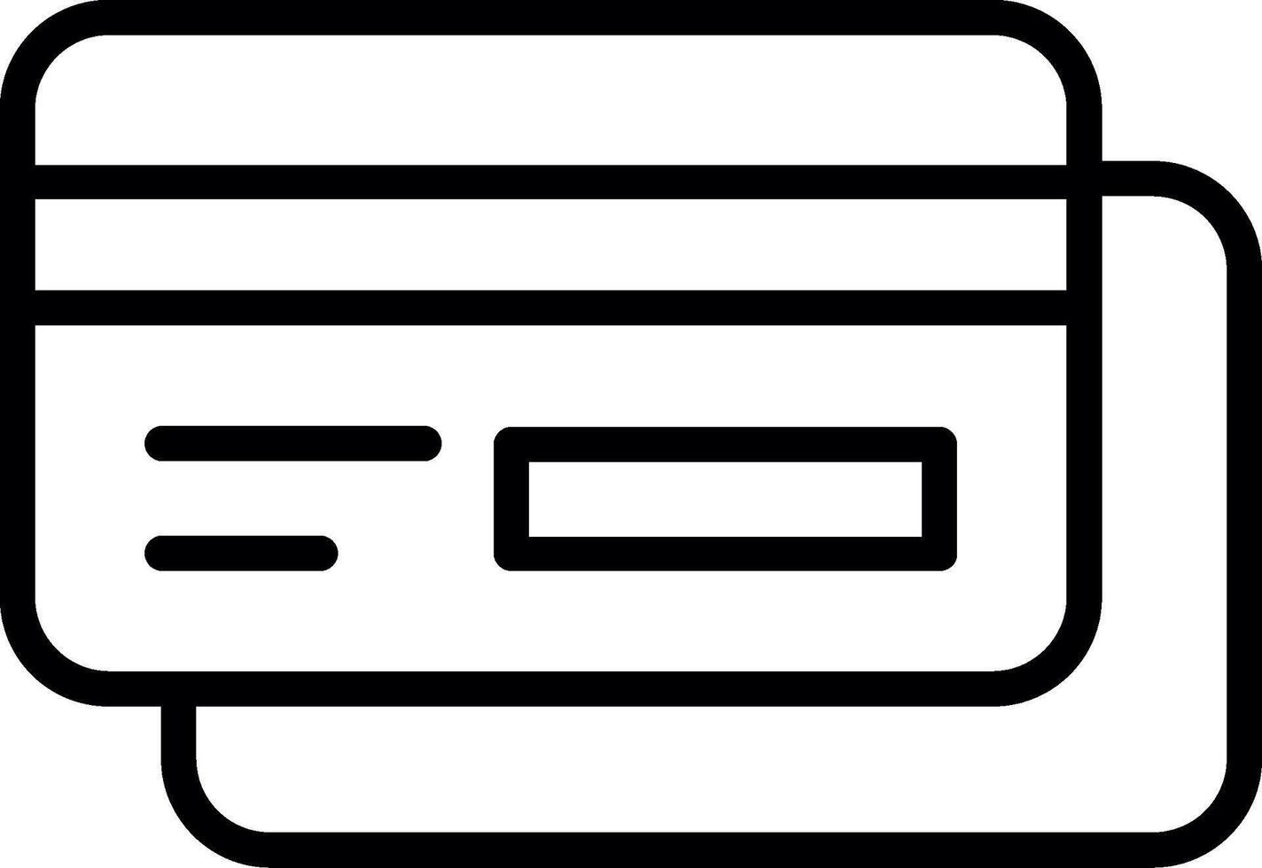 Debit Card Line Icon Design vector
