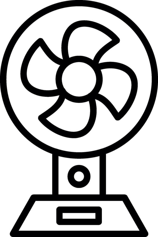 Fan Line Icon Design vector