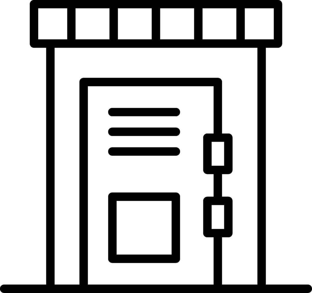 Portable Bathroom Line Icon Design vector