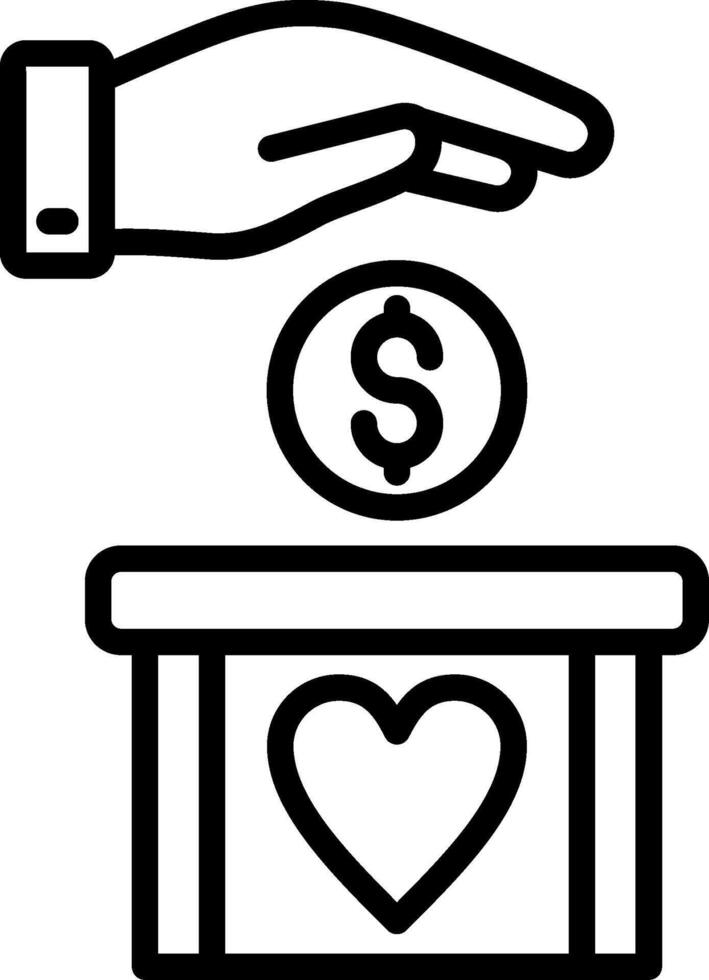 Donation Line Icon Design vector