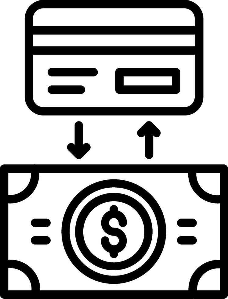 Exchange Line Icon Design vector