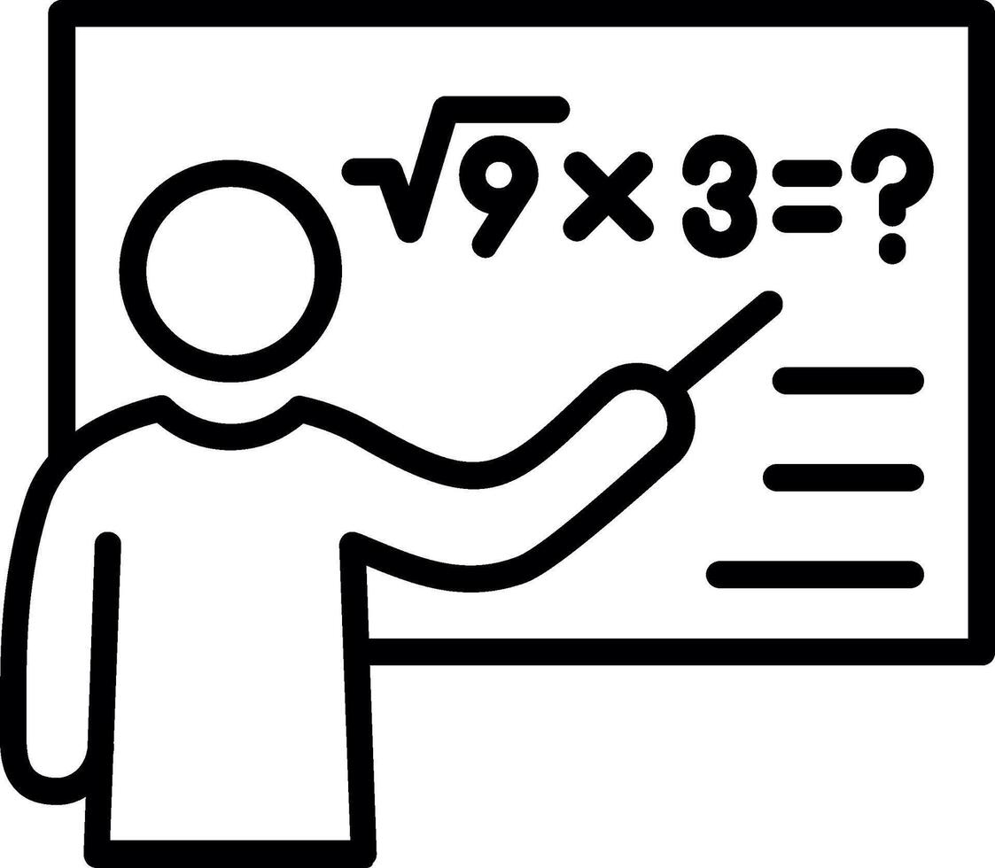 Mathematician Line Icon Design vector