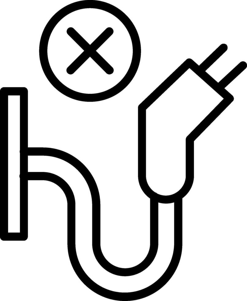 No Fuel Line Icon Design vector