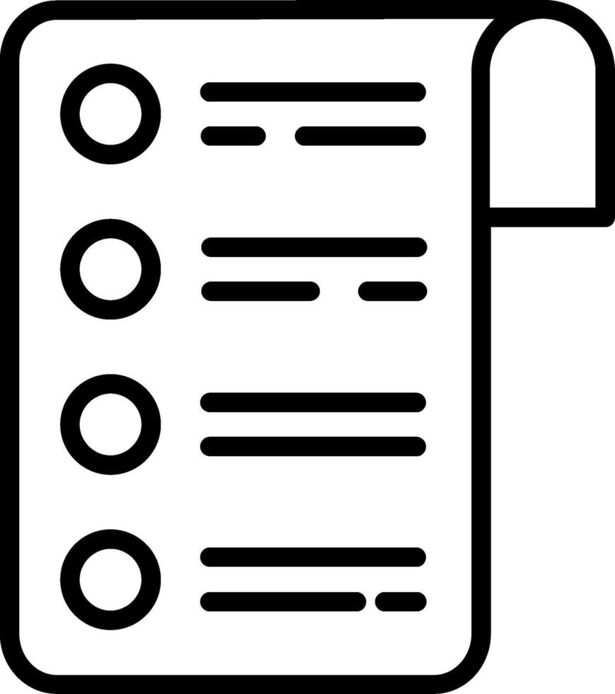 Shopping list Line Icon Design vector
