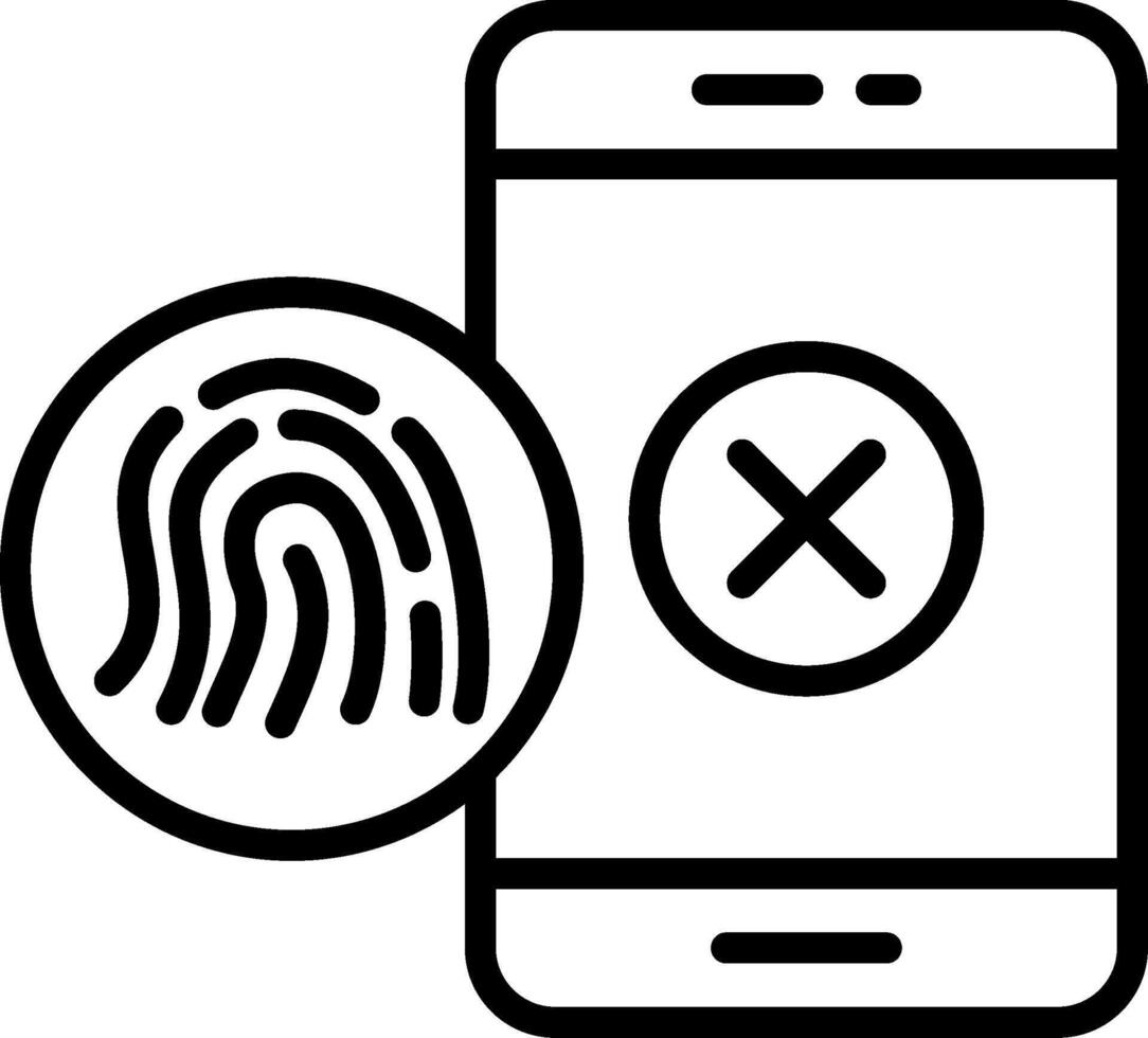 Denied Line Icon Design vector