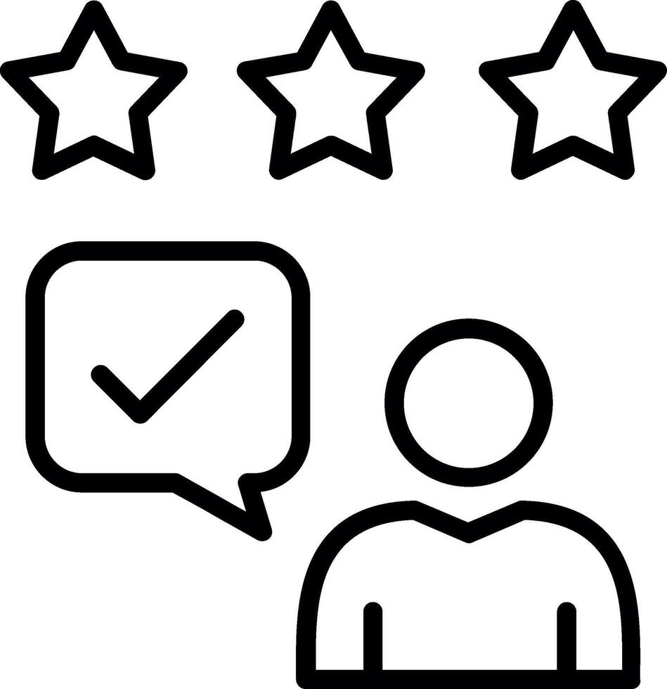Good Feedback Line Icon Design vector