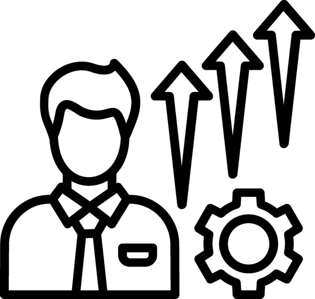 Growth Line Icon Design vector