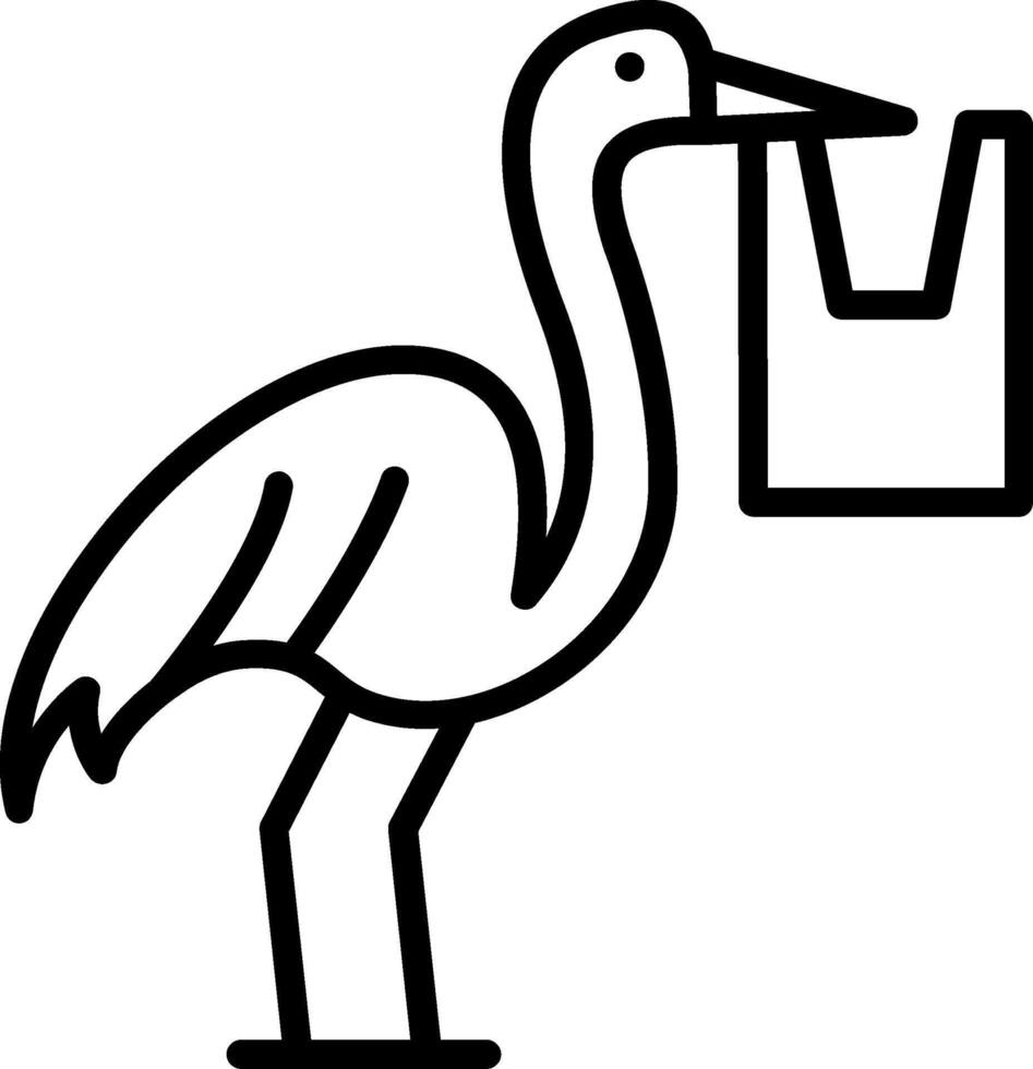 Bird Line Icon Design vector