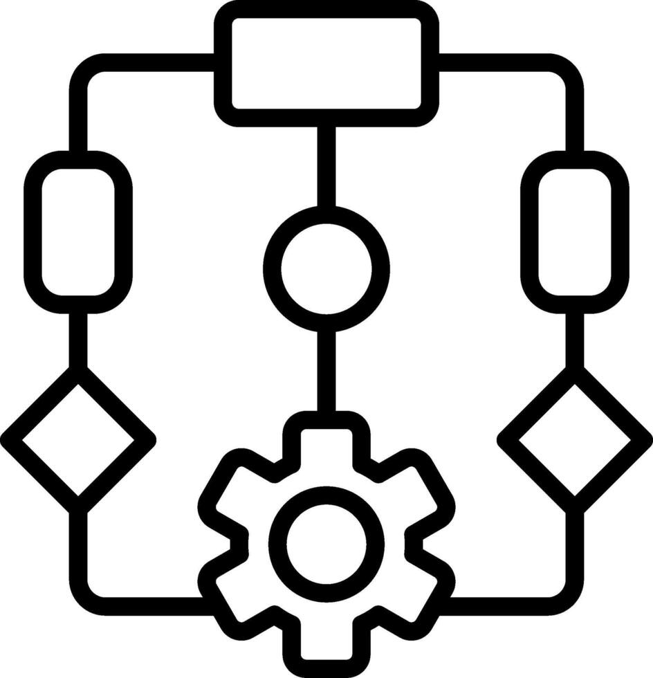 Program Line Icon Design vector