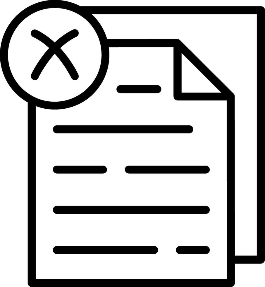 Rejected Line Icon Design vector