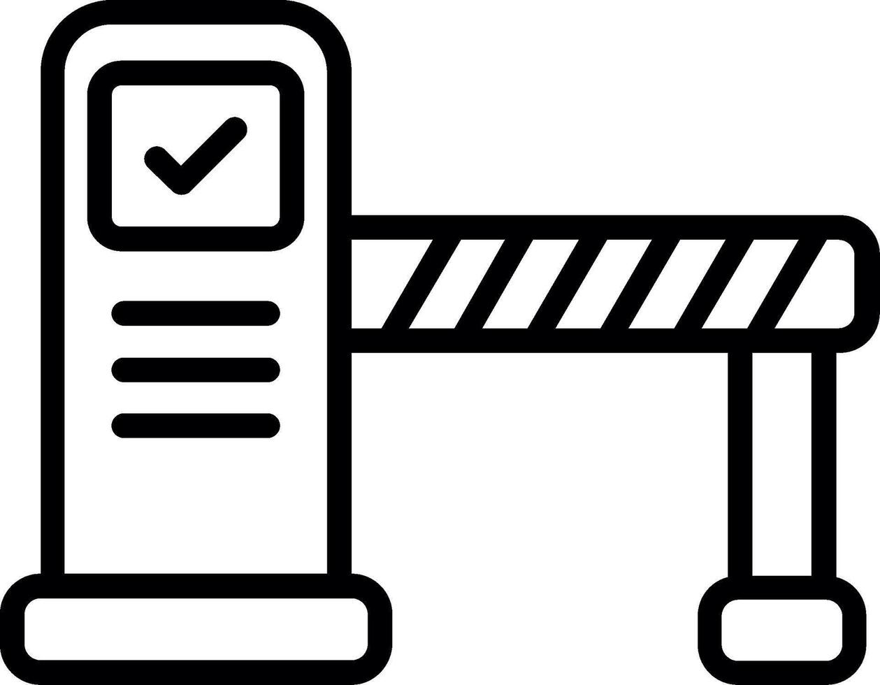 Barrier Line Icon Design vector