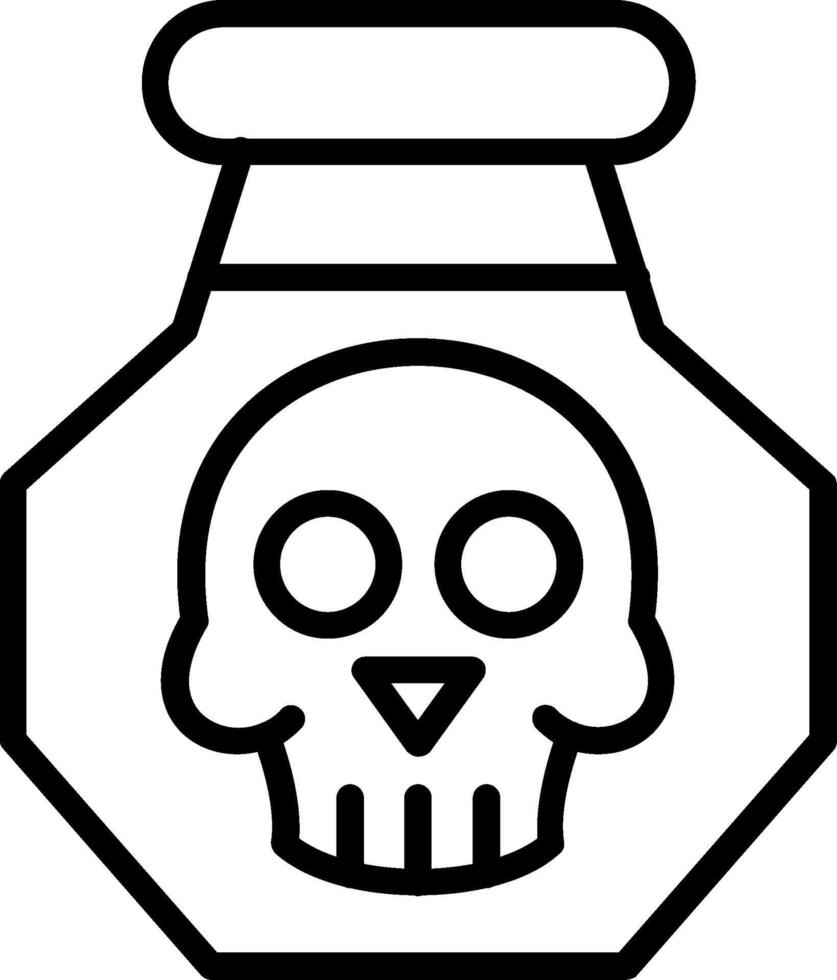 Posion Line Icon Design vector