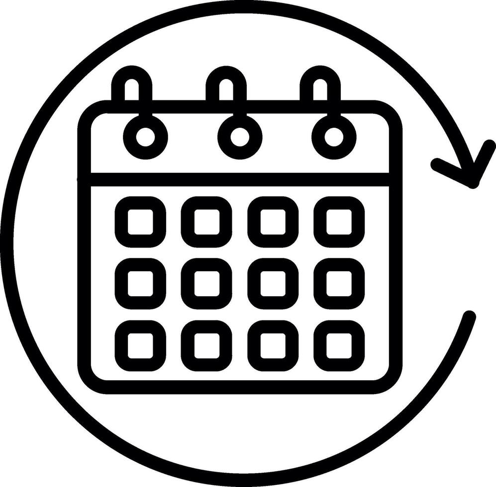Renewal Line Icon Design vector