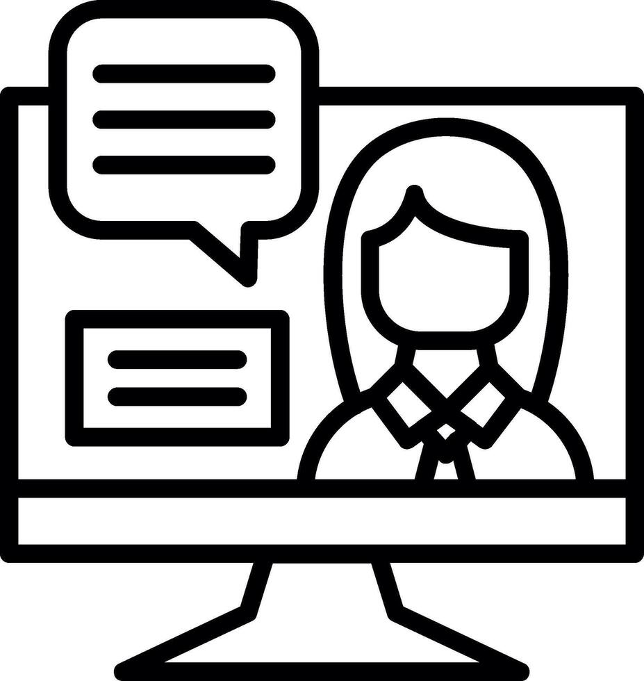 Online learning Line Icon Design vector