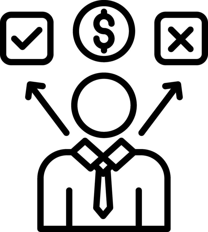 Business choice Line Icon Design vector