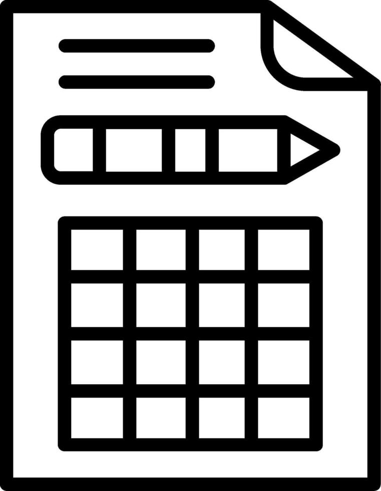 Bookkeeping Line Icon Design vector