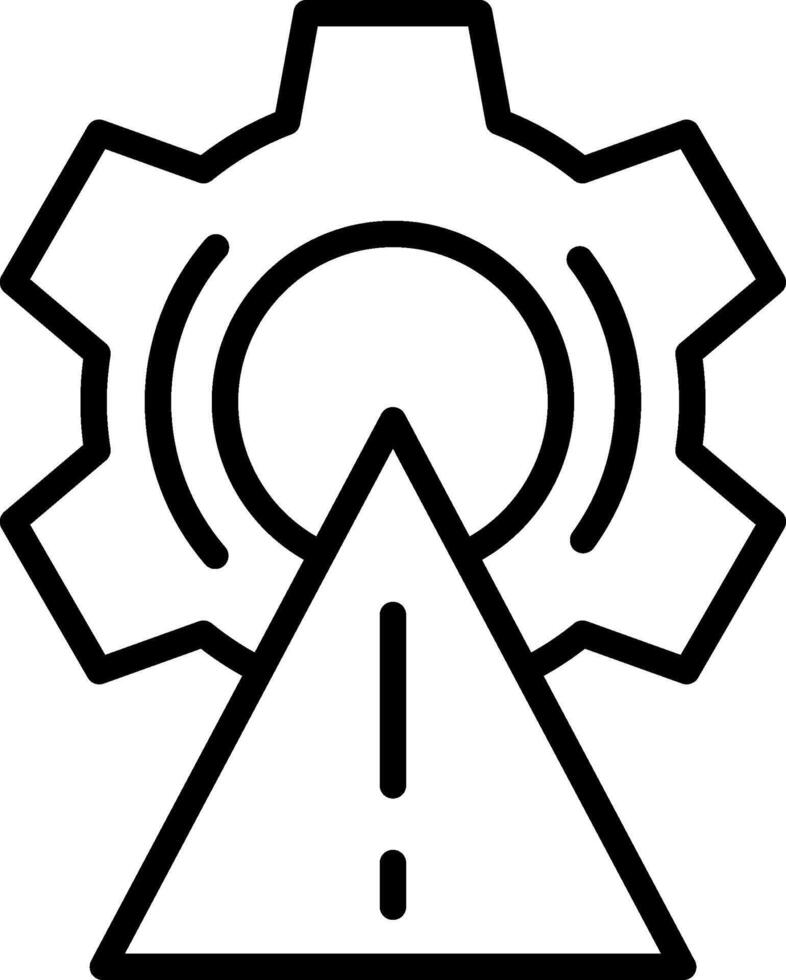 Risk Line Icon Design vector