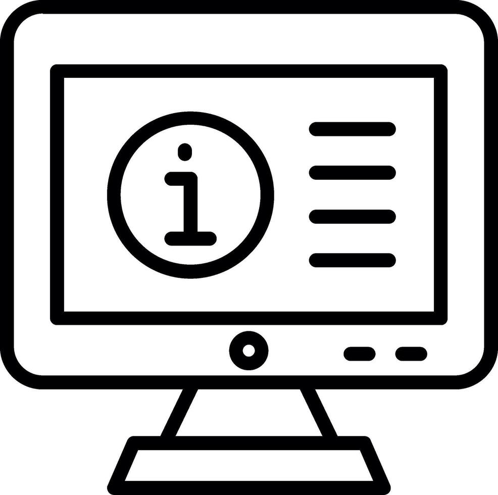 Computer Line Icon Design vector