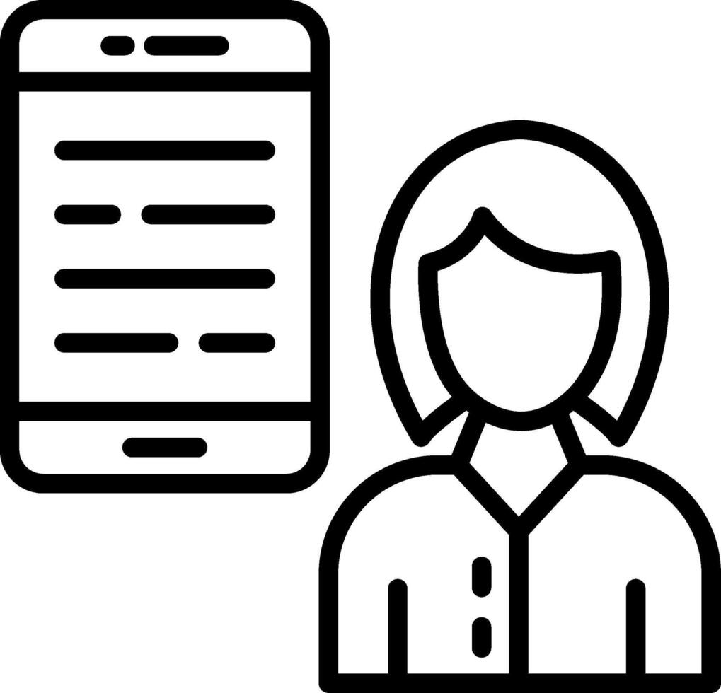 Phone Line Icon Design vector