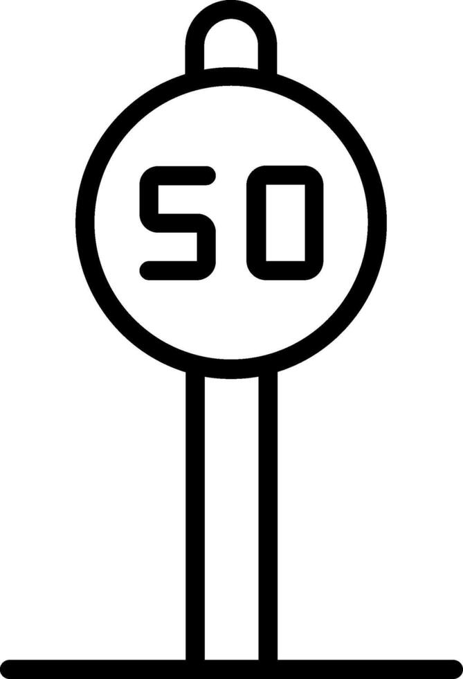 Speed Limit Line Icon Design vector