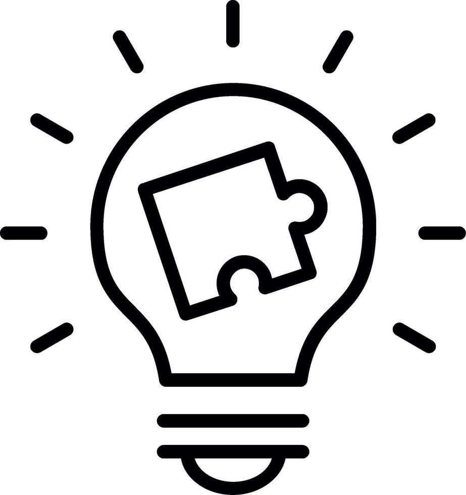 Solution Line Icon Design vector