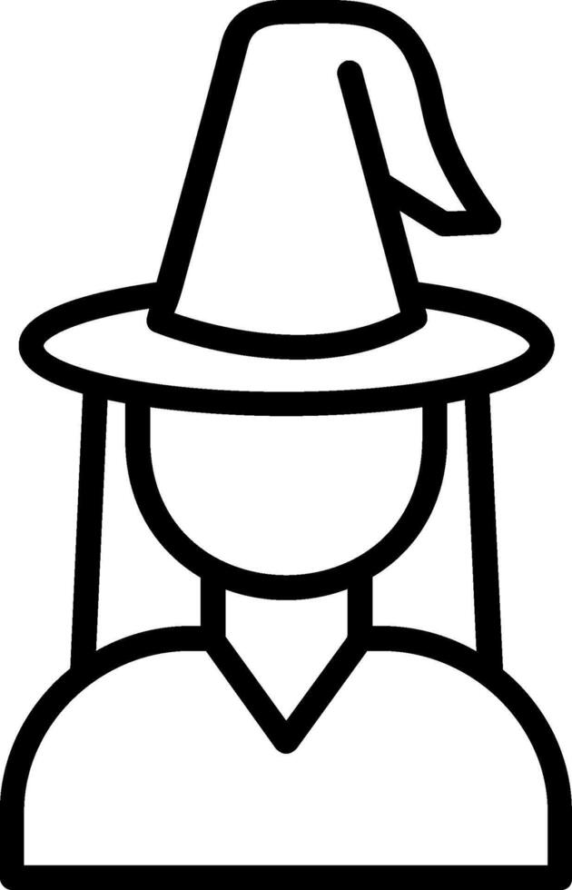 Witch Line Icon Design vector
