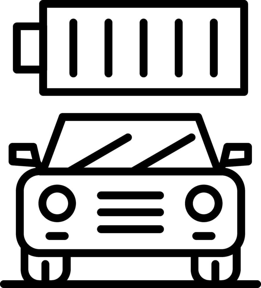 Full Battery Line Icon Design vector