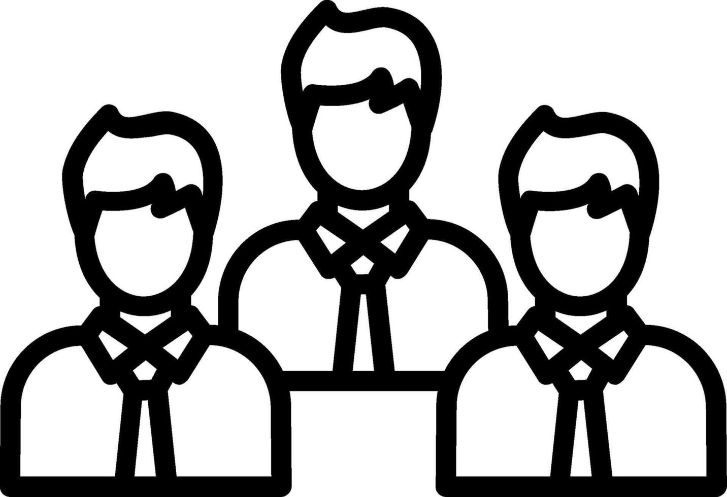 Team Line Icon Design vector