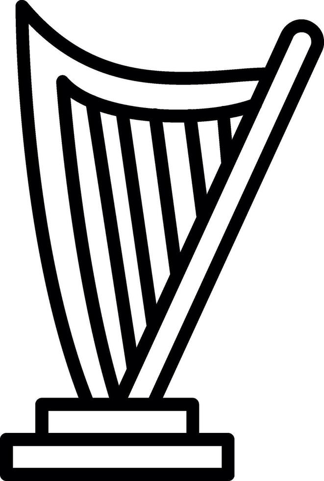 Harp Line Icon Design vector