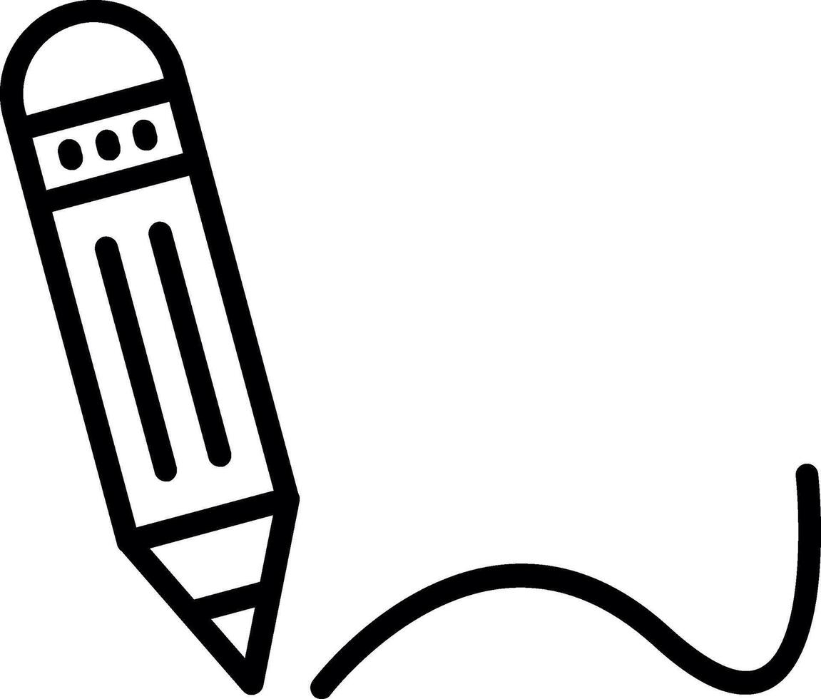 Pencil Line Icon Design vector
