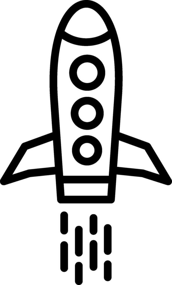Rocket Line Icon Design vector