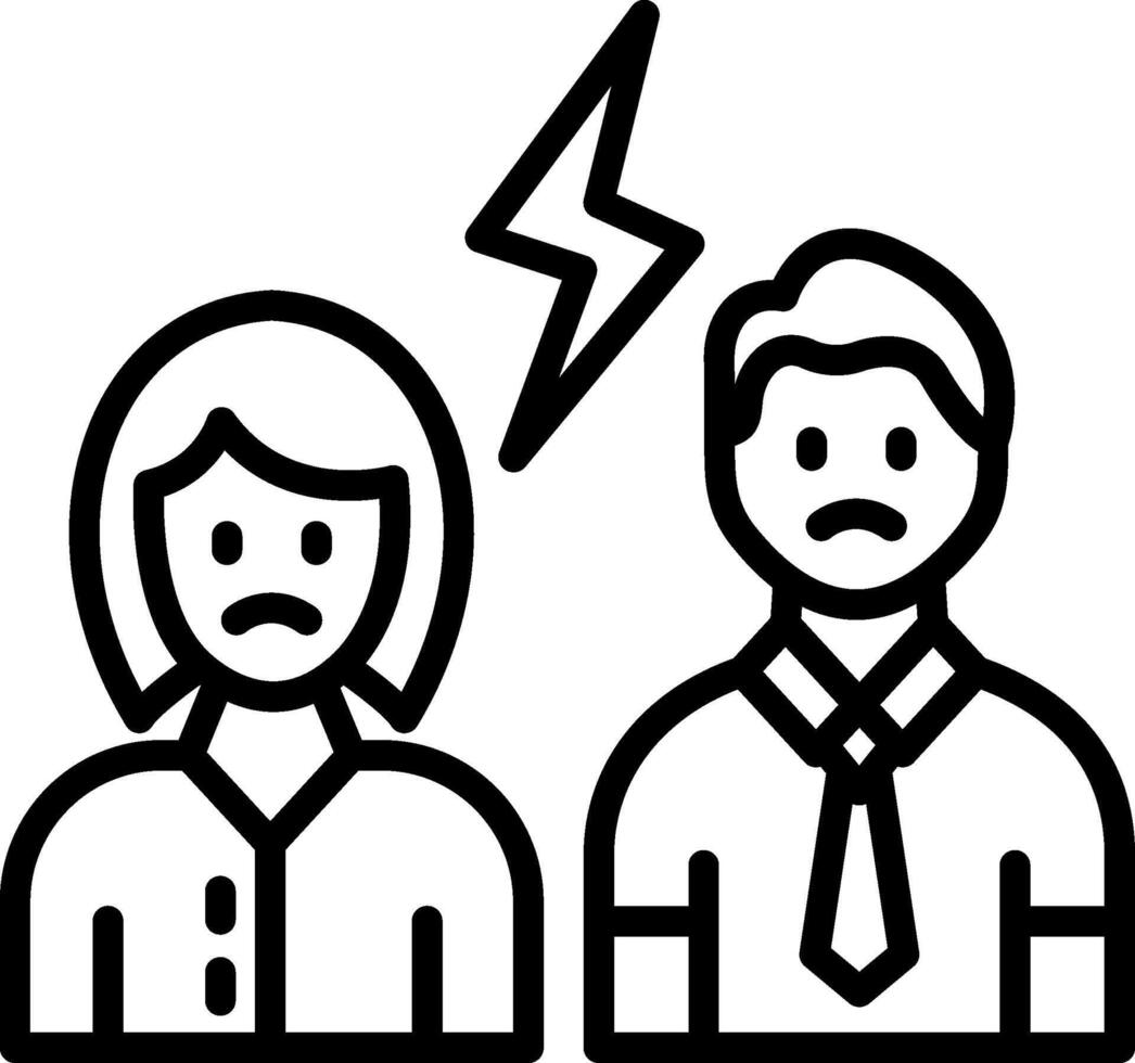 Conflict Line Icon Design vector