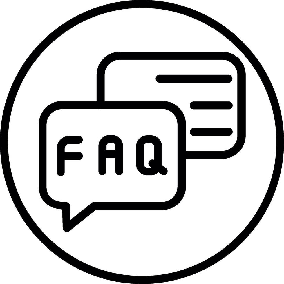 Faq Line Icon Design vector