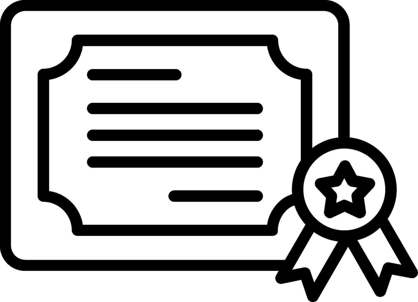 Diploma Line Icon Design vector