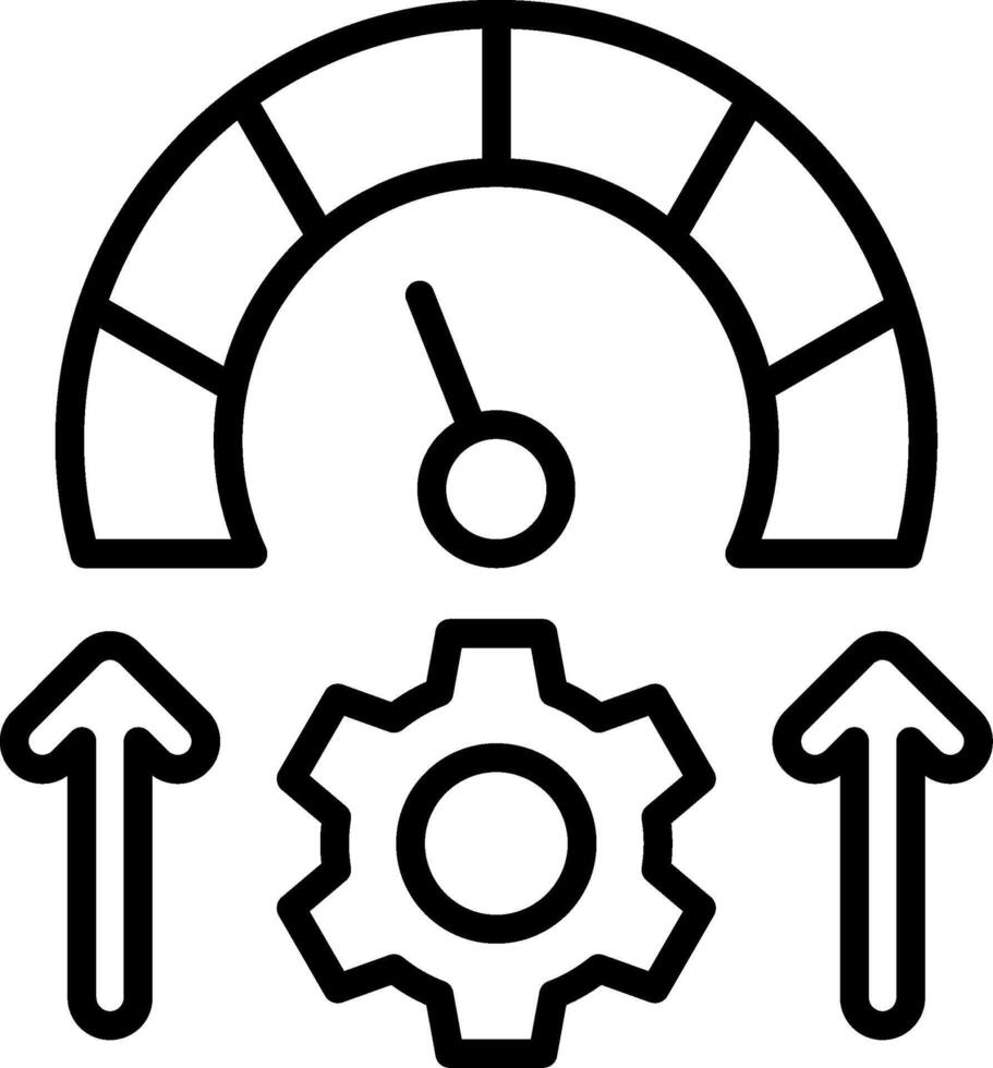 Gauge Line Icon Design vector