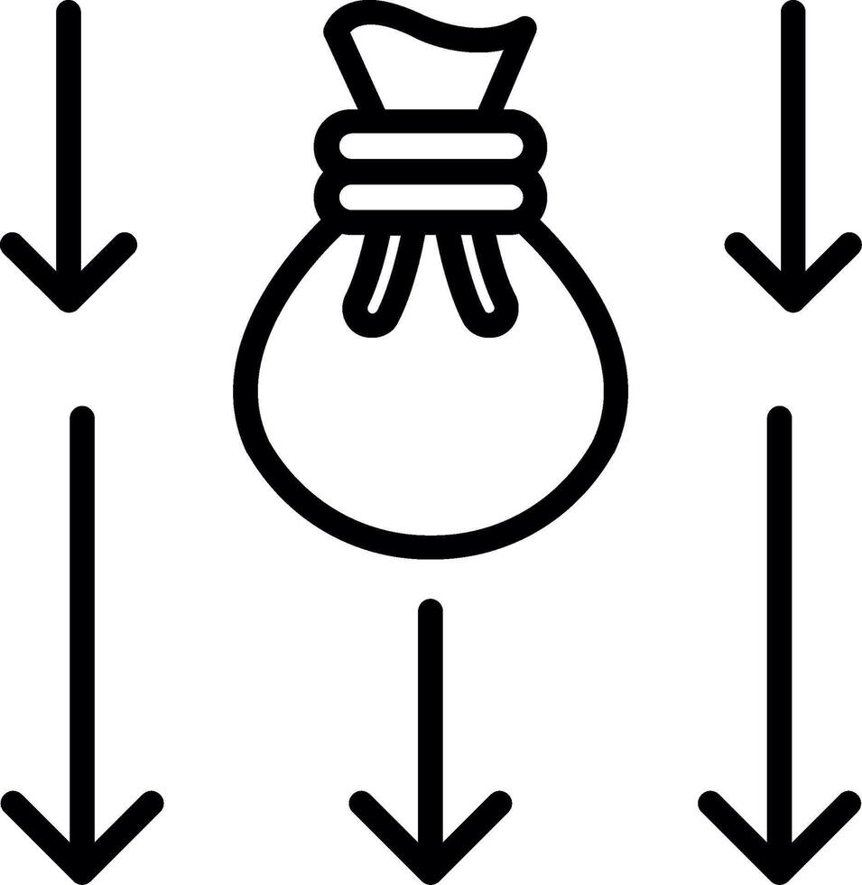 Wage Line Icon Design vector