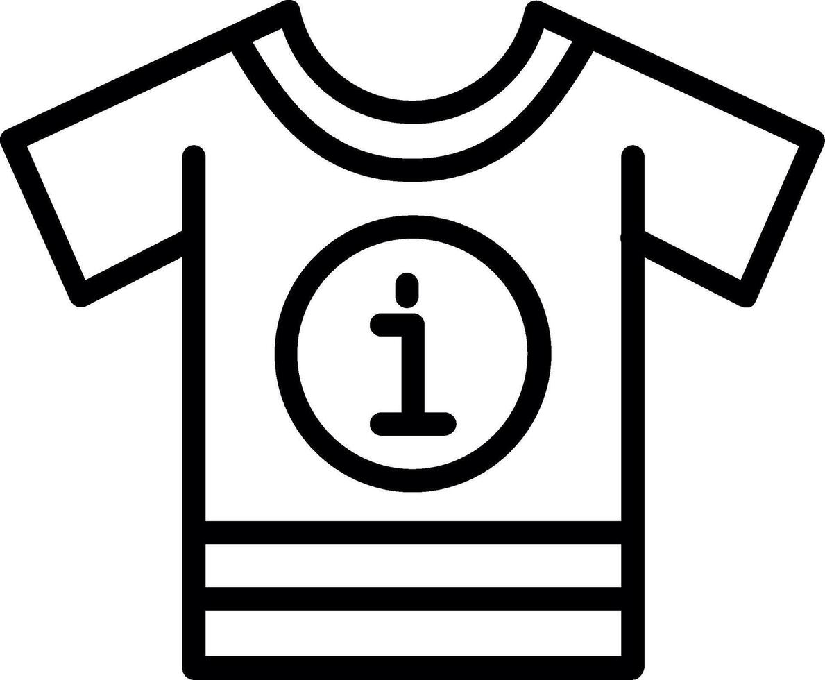 Tshirt Line Icon Design vector