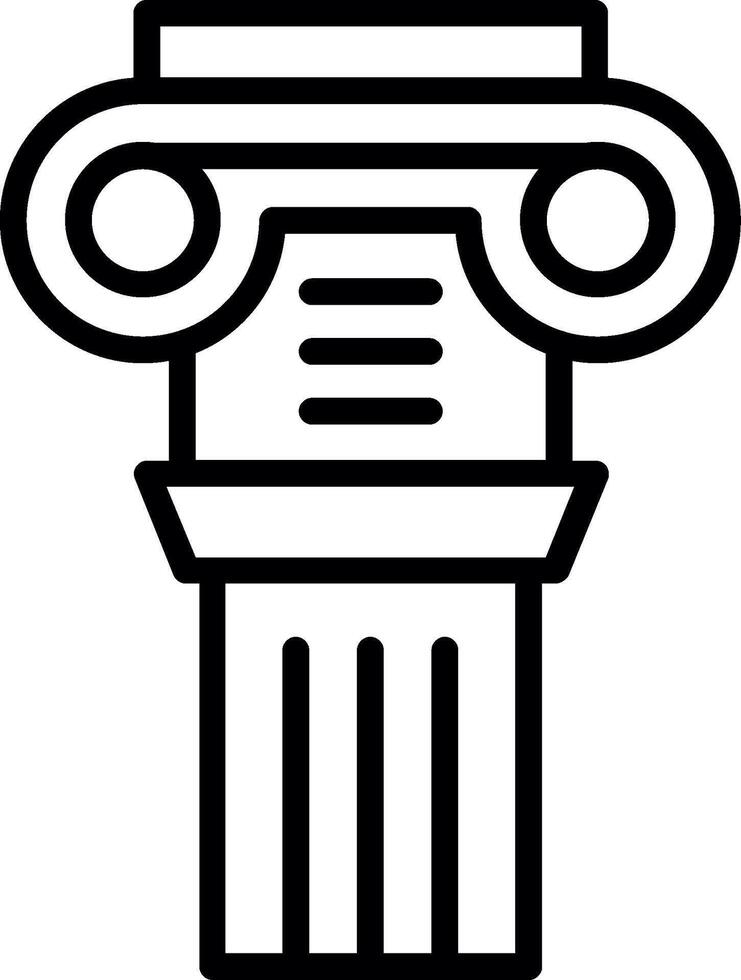 Column Line Icon Design vector