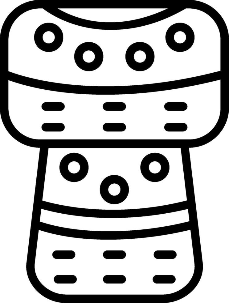 Cork Line Icon Design vector