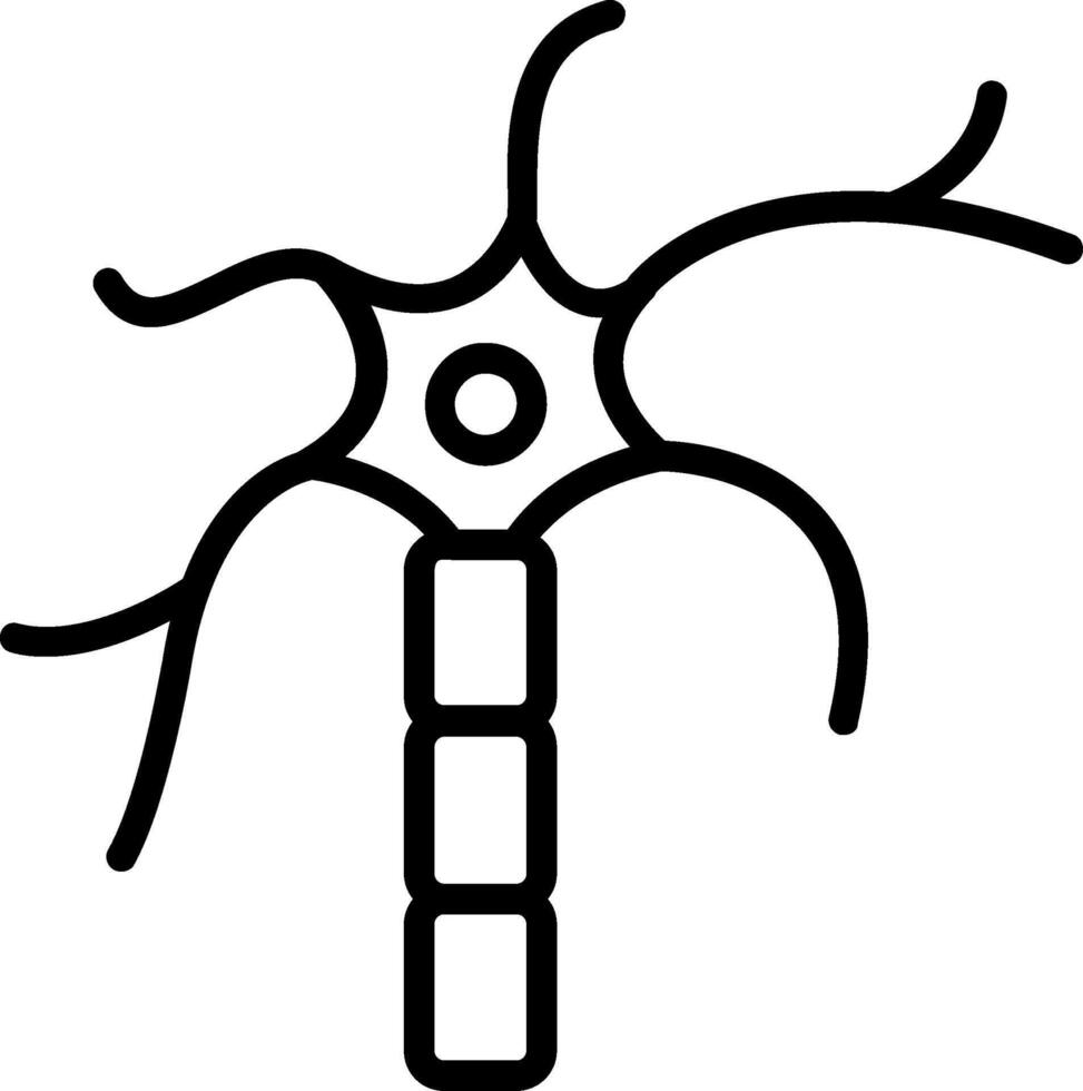 Nerve Cell Line Icon Design vector