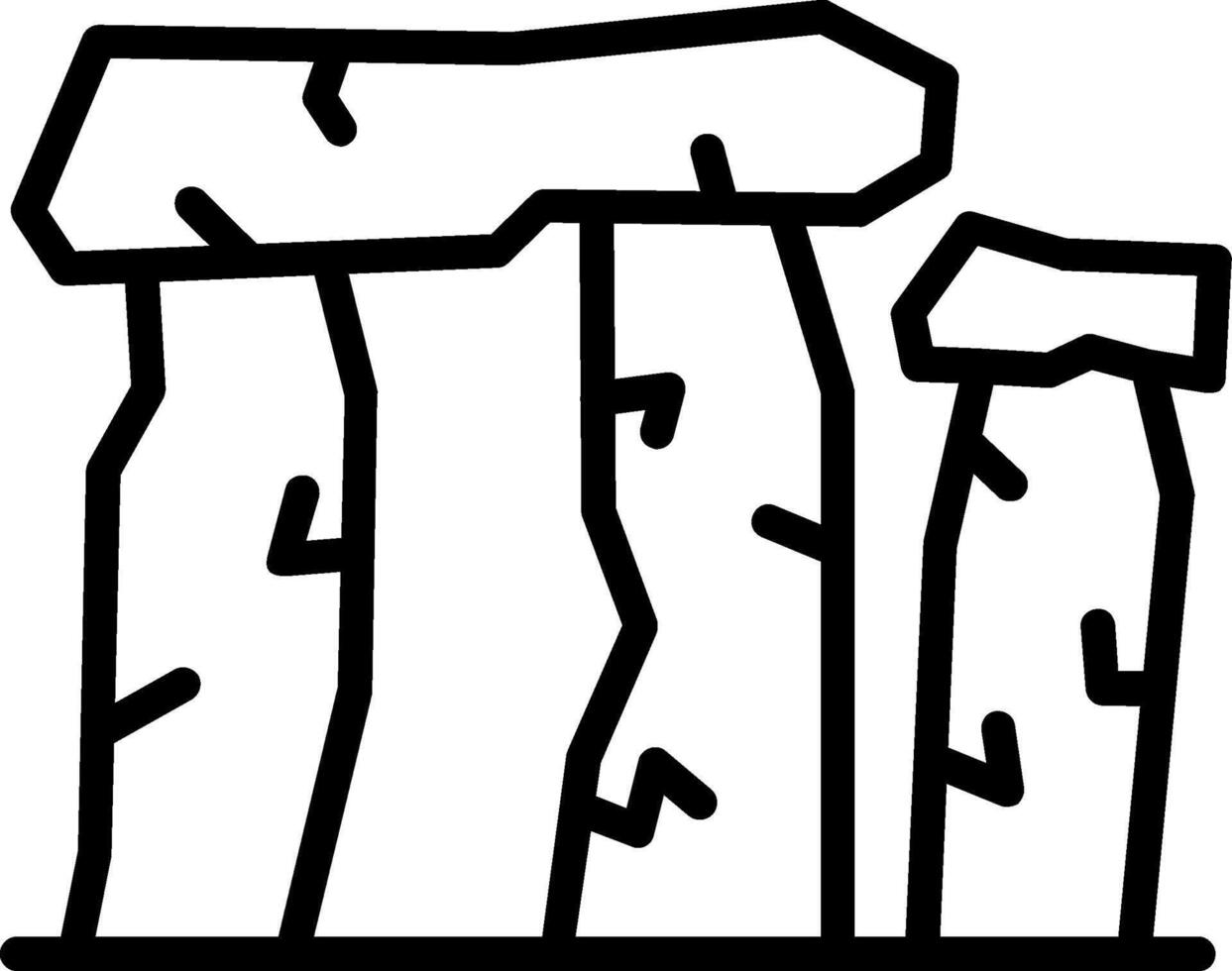 Stonehenge Line Icon Design vector