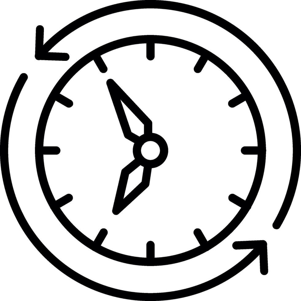 Refresh time Line Icon Design vector