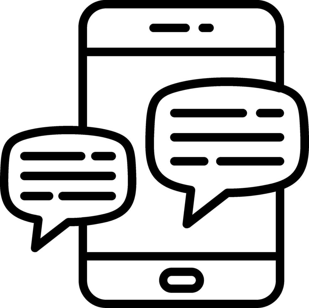 Smartphone Line Icon Design vector