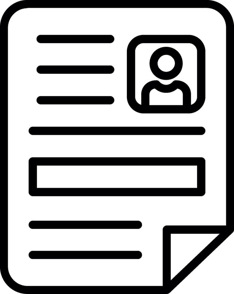 CV Line Icon Design vector