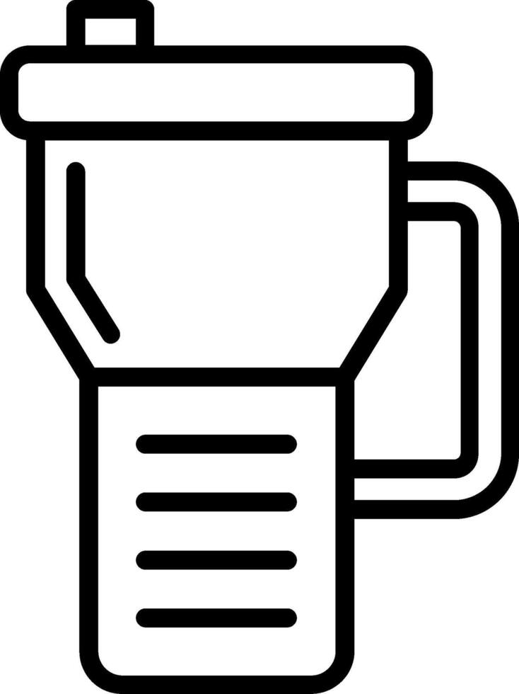 Tumbler Line Icon Design vector