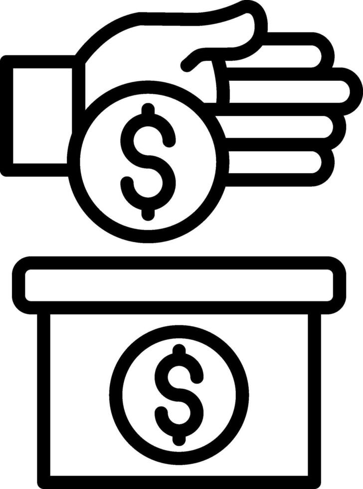 Donation Line Icon Design vector