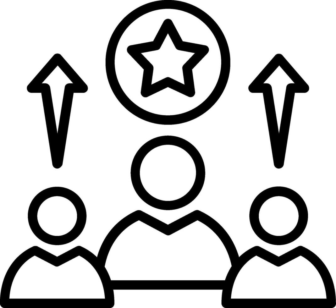 Leadership Line Icon Design vector