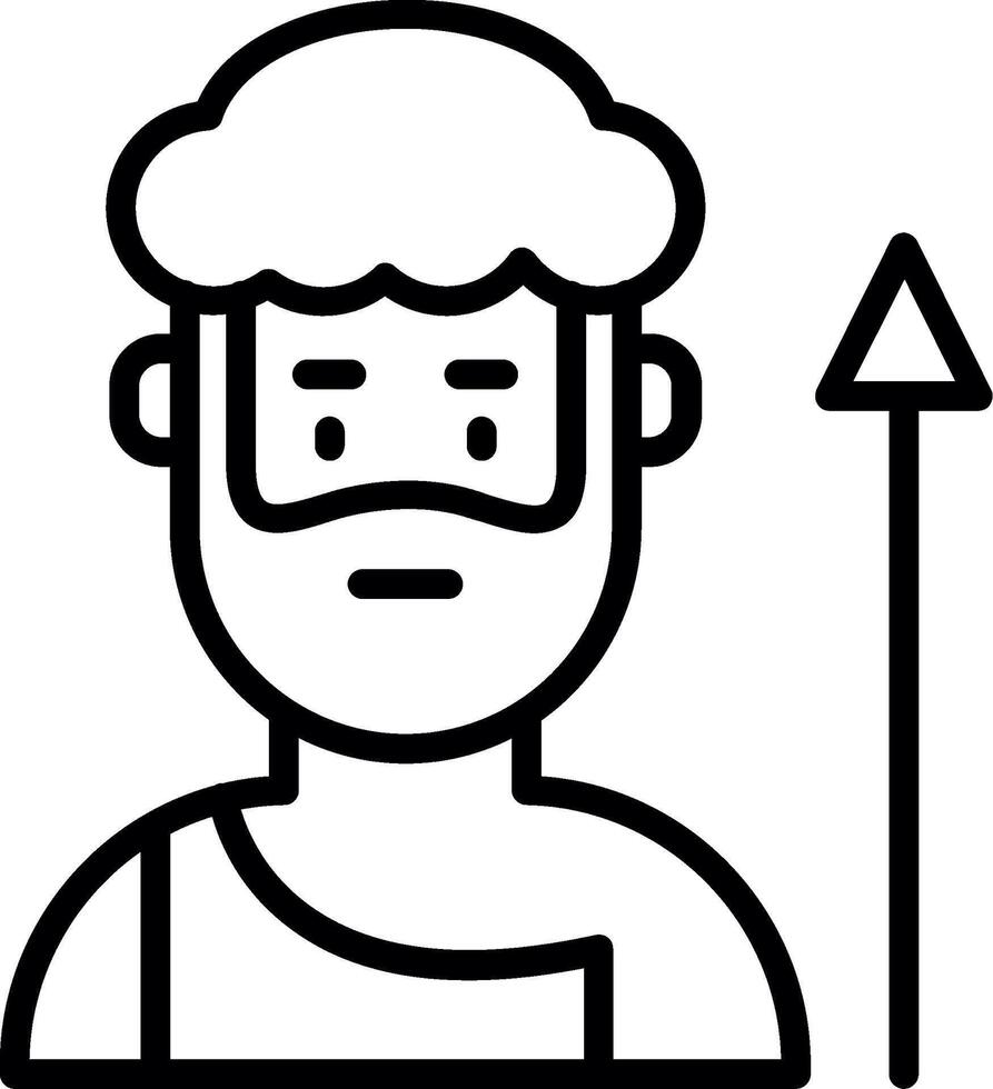 Prehistoric man Line Icon Design vector