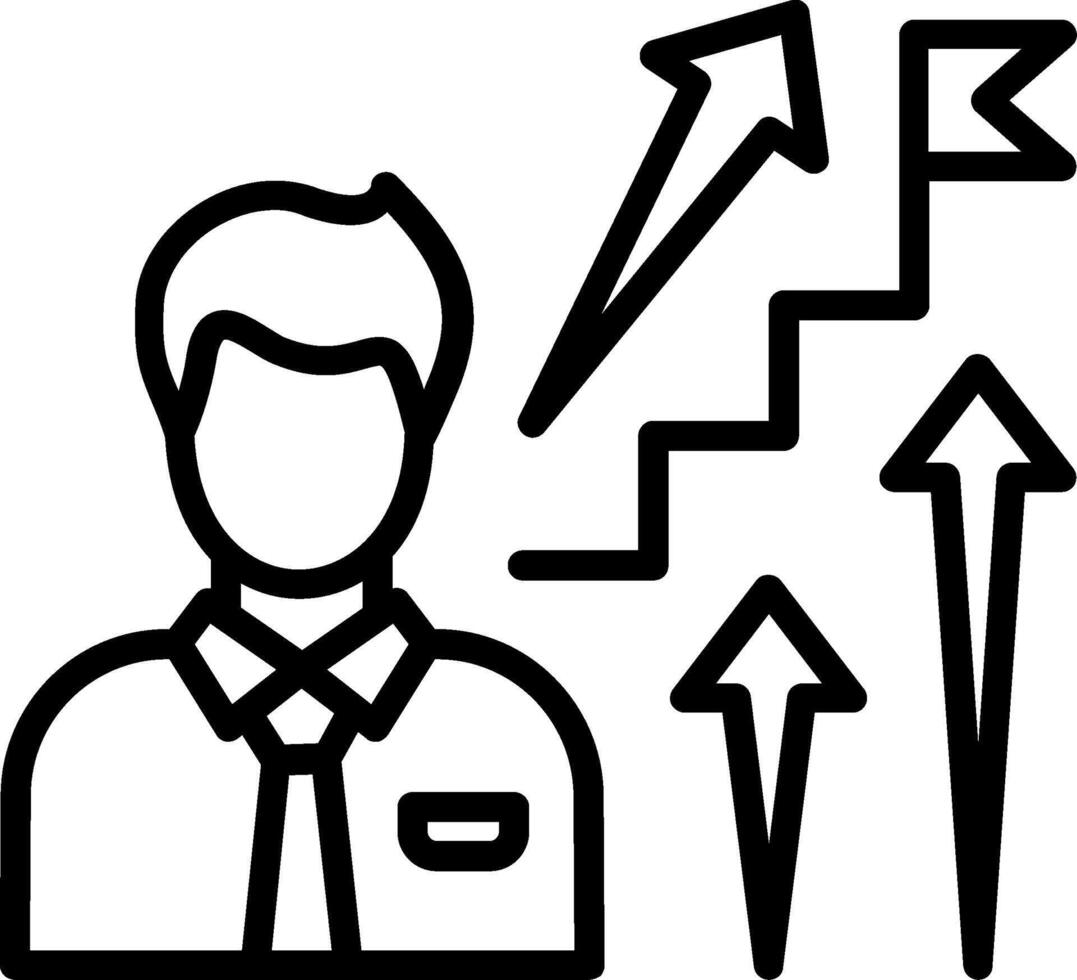 Career Path Line Icon Design vector