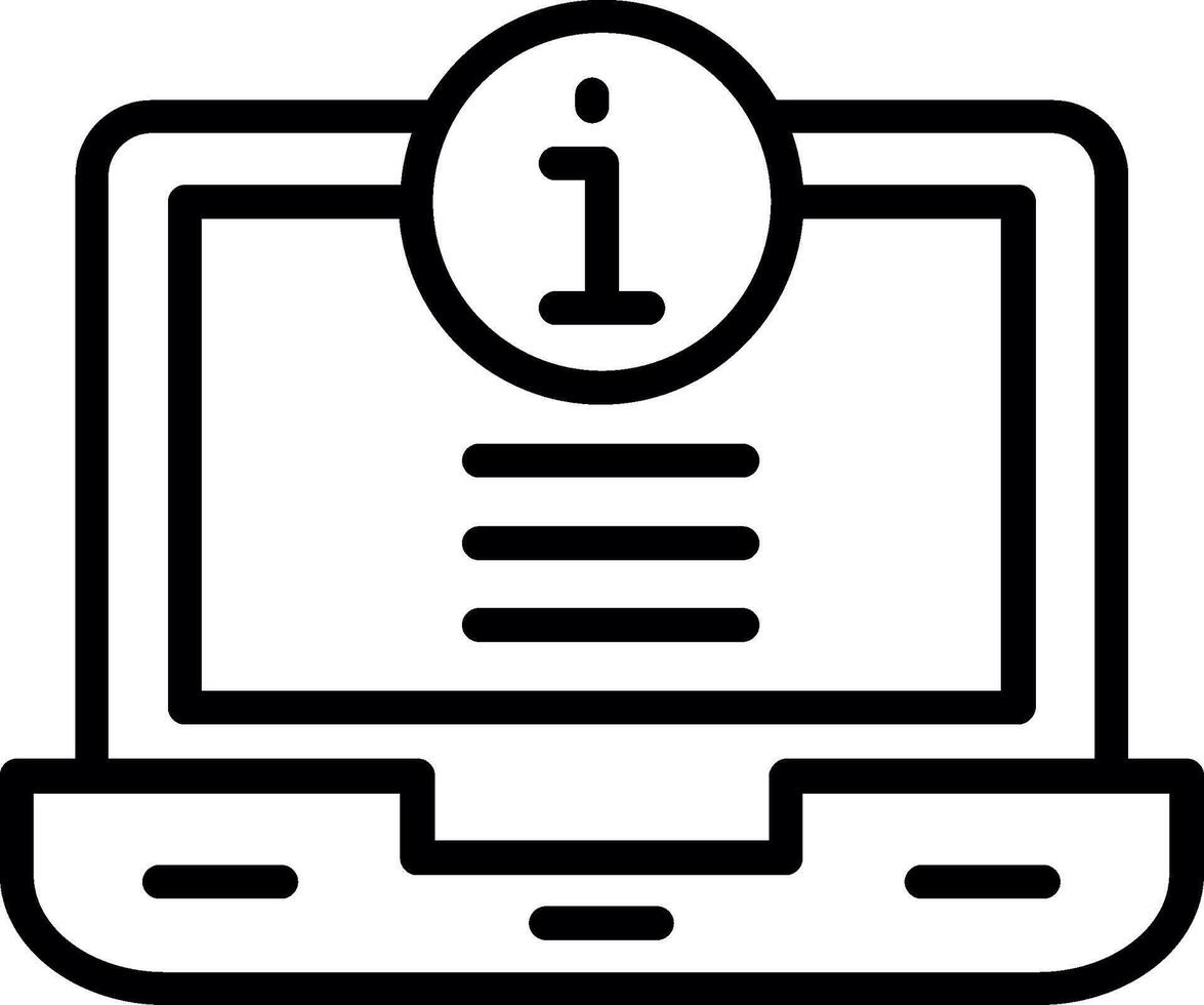 Laptop Line Icon Design vector